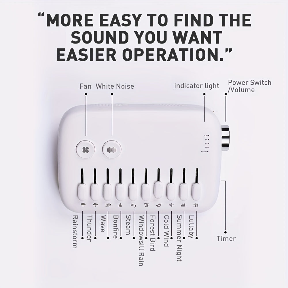 Noise Sleep Sound Machine with Nature Sounds-4