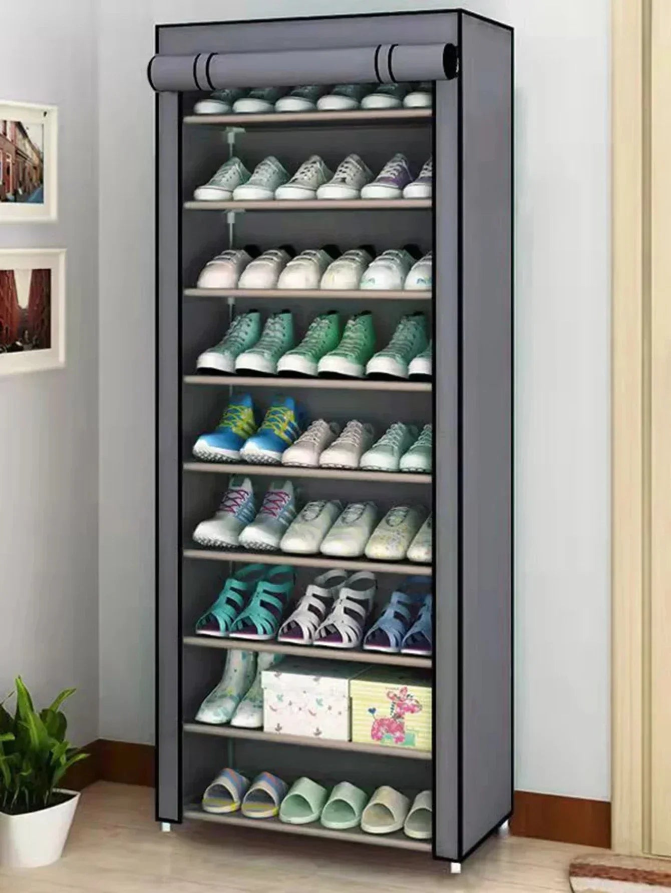 Shoe Rack Organizer Dustproof Shoe Cabinet Multilayer-2