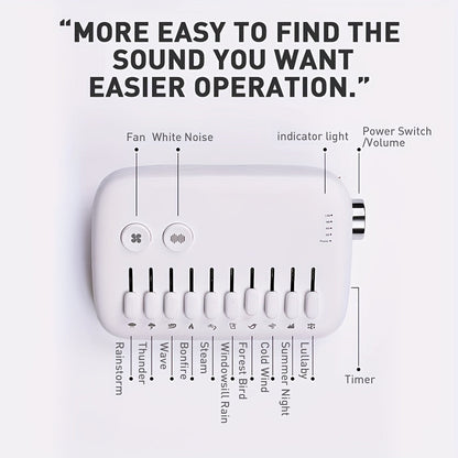 Noise Sleep Sound Machine with Nature Sounds-4