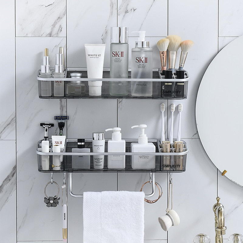 Punch-free Bathroom Shelf-2