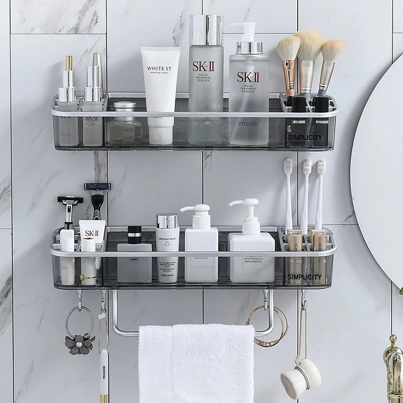 Punch-free Bathroom Shelf-1