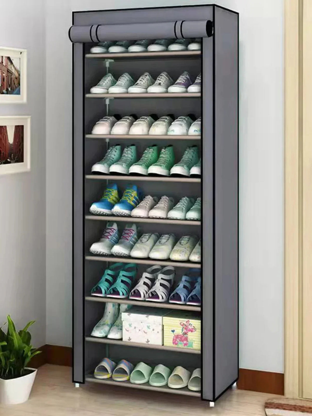 Shoe Rack Organizer Dustproof Shoe Cabinet Multilayer-2