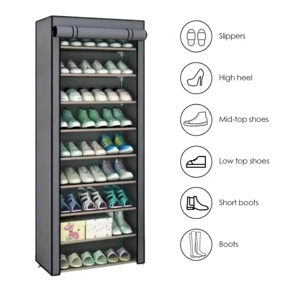 Shoe Rack Organizer Dustproof Shoe Cabinet Multilayer-1